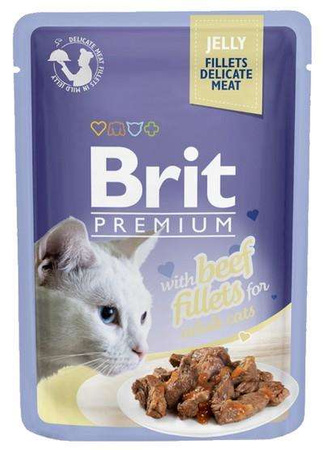 Brit premium cat fillets with beef galaretka saszetka 85g