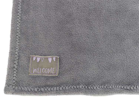 Zestaw Junior królik z kocem, plusz, 75 x 50 cm, szary/liliowy