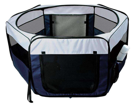 KOJEC PRZENOŚNY DLA MAŁYCH ZWIERZĄT 130x55cm GRANAT/SZARY