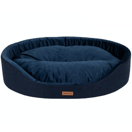 amiplay Siena legowisko owalne dla psa granatowe S