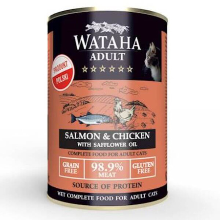 Karma mokra dla kota Wataha Hunt Adult łosoś i kurczak 400g