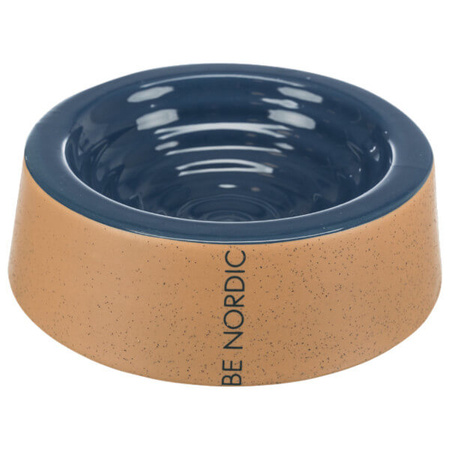 BE NORDIC, miska, dla psa, ciemnoniebieski/beżowy, ceramiczna, 0,2l/ 16 cm