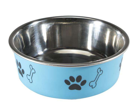 Miska antypoślizgowa z nadrukiem, niebieska, S (0,3 l)