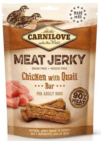Carnilove jerky chicken with quail bar 100g