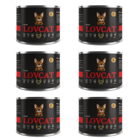 ZESTAW Lovcat Pure wołowina 6 x 200 g