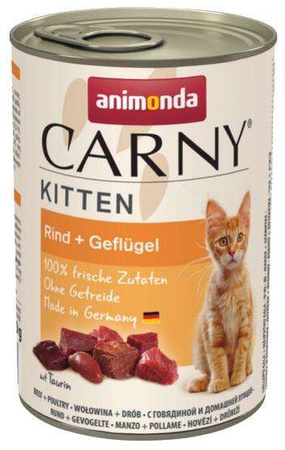 Animonda Carny Kitten Wołowina + Drób puszka 400g