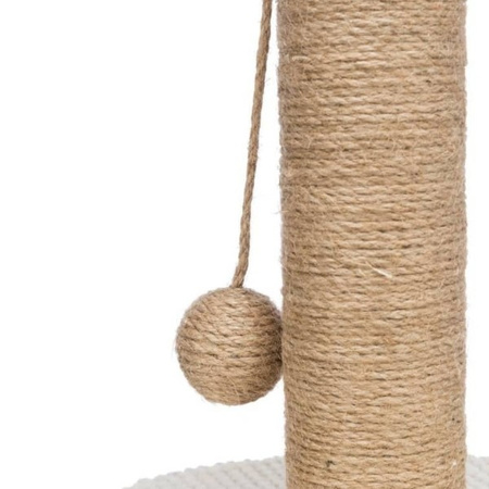 Kaktus, legowisko z drapakiem, dla kota, kremowe, MDF/juta 36 x 84 cm