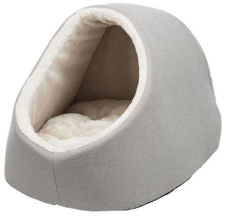 Salva, legowisko zamknięte, szarobrązowe/kremowe, 41 × 30 × 50 cm