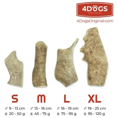 Poroże daniela gryzak dla psa XL