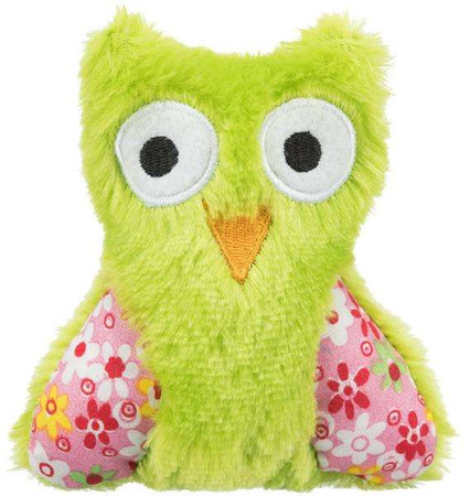 Sowa, zabawka, dla kota, plusz, 11 cm, z kocimiętką