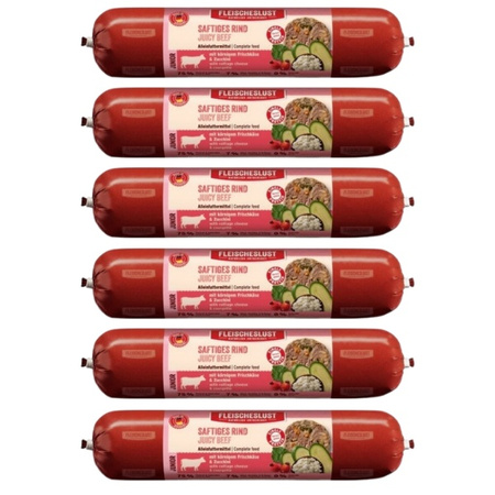 ZESTAW Meatlove Fleischeslust Junior Juicy wołowina 6 x 400 g