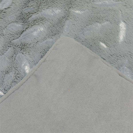 Koc Feather, 100 × 70 cm, szary/srebrny