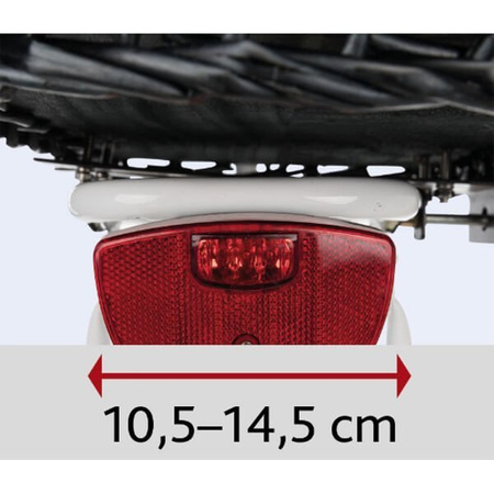 Kosz rowerowy z kratką, 35 × 49 × 55 cm, szary