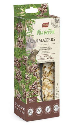Vita Herbal Smakers Topinambur z pasternakiem  dla szynszyli i koszatniczki, 90g, 5 szt. display