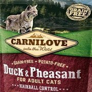 Carnilove duck & pheasant hairball control sucha karma dla kota 0,4 kg, 2 kg
