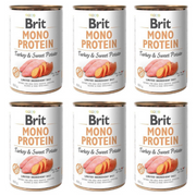 ZESTAW Brit mono protein turkey & sweet potato dla psa 400 g x 6 szt