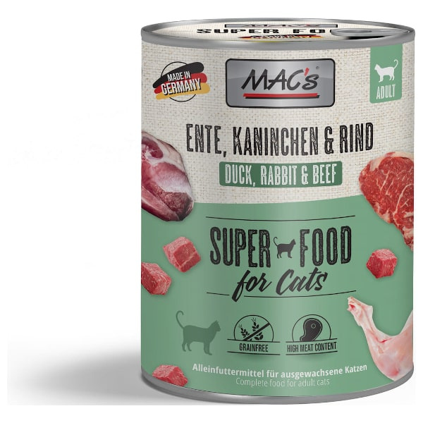 Mac's kaczka, wołowina, królik 800g kot \ na problem [bold