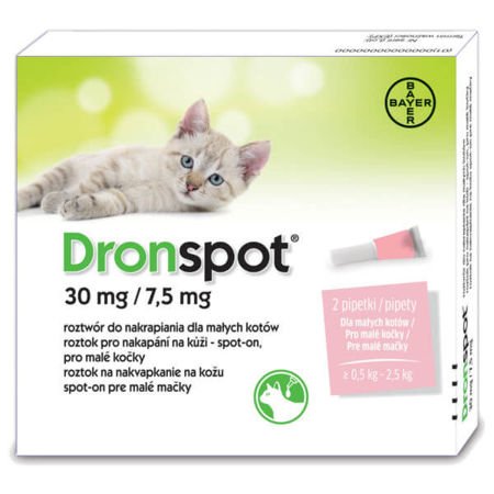 Bayer dronspot dla małych kotów o wadze od 0,5 do 2,5 kg