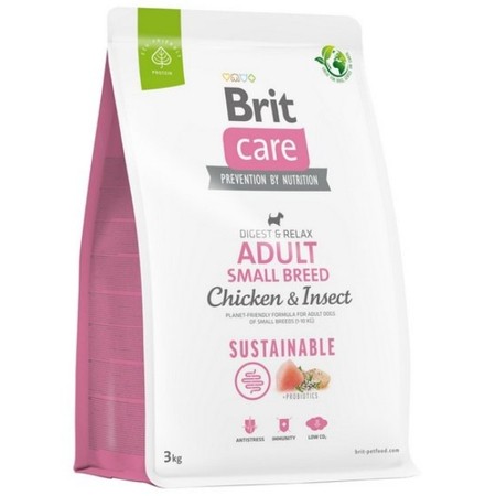 Brit Care Sustainable Adult Small kurczak i insekty dla psa 3 kg