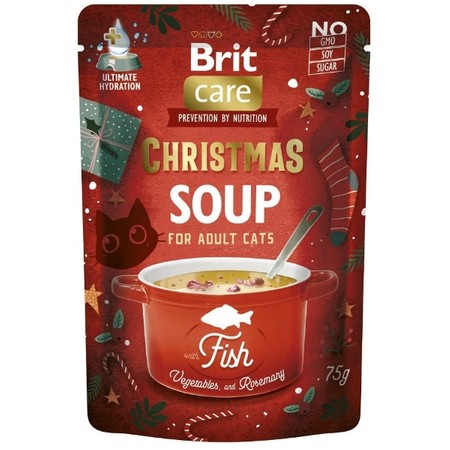 Brit Xmas Soup Adult łosoś i kurczak dla kota 75 g