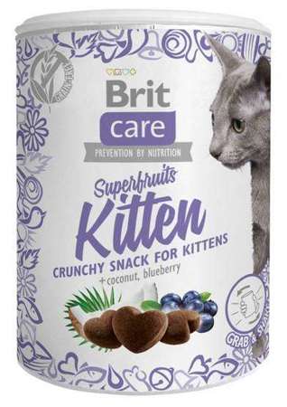 Brit care cat snack superfruits kitten 100g