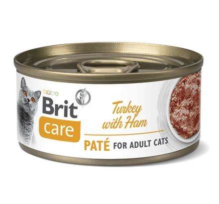 Brit care cat turkey pate & ham dla kotów 70g