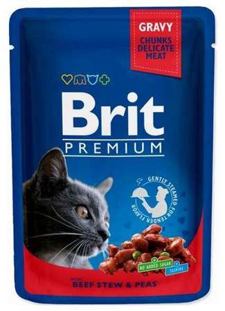 Brit cat for wellness & beauty wołowina z groszkiem 100g