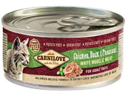 Carnilove cat chicken, duck & pheasant - kurczak, kaczka i bażant puszka 100g