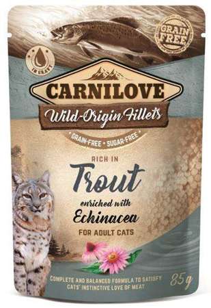 Carnilove cat trout & echinacea - pstrąg i echinacea saszetka 85g