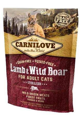 Carnilove lamb&wild sucha karma dla sterylizowanego kota 0,4 kg, 2 kg