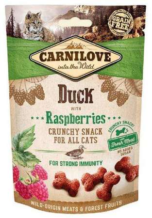 Carnilove przysmaki dla kota fresh crunchy duck with raspberries 50 g