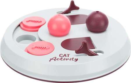 Cat Activity Flip Board, gra strategiczna, jagodowy / różowy / jasnoszary, o 23 cm