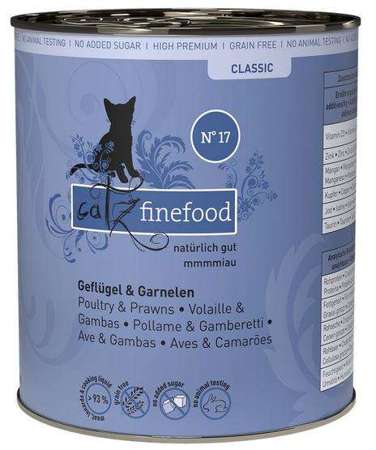 Catz finefood n.17 drób i krewetki puszka 800g