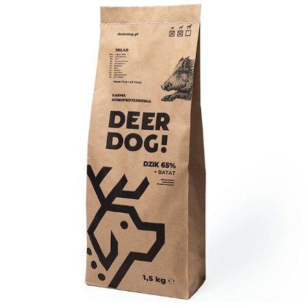 Deer Dog dzik z batatami dla psa 1,5 kg