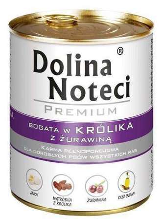 Dolina noteci premium pies królik i żurawina puszka 800g