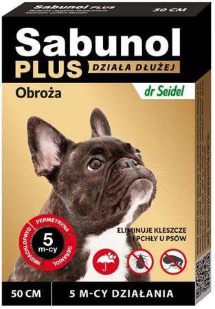 Dr. seidel - sabunol plus obroża przeciw kleszczom i pchłom dla psa 50 cm