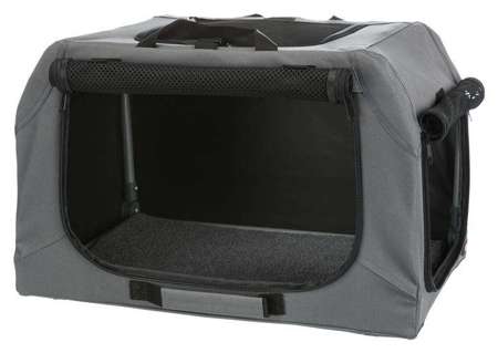 Easy Soft Kennel, buda domowa dla psa, szara, XS–S: 50 × 33 × 36 cm