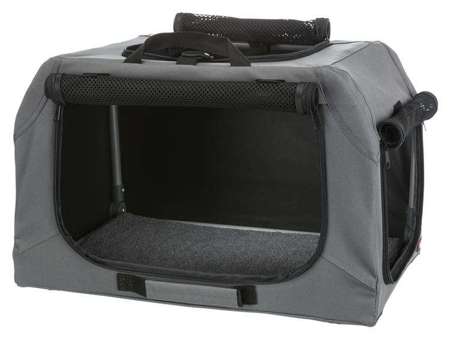 Easy Soft Kennel, buda domowa dla psa, szara, XS–S: 50 × 33 × 36 cm