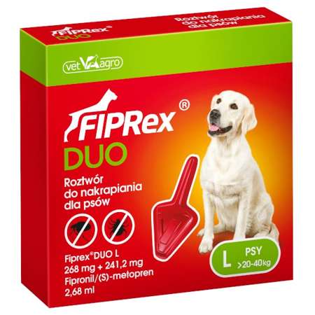 Fiprex Duo l na pchły i kleszcze dla psa 1x 1,68 ml