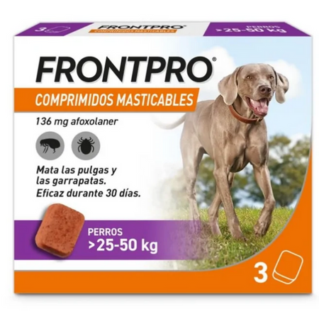 FrontPro tabletki na pchły i kleszcze dla psa 136mg XL 25-50kg 3 szt.