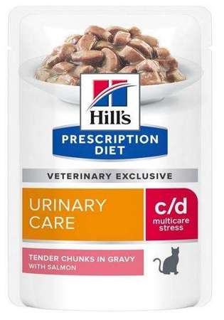 Hill's prescription diet c/d feline urinary stress z łososiem saszetka 85g