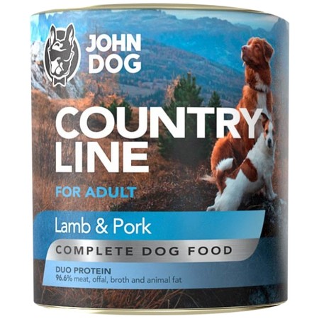 John Dog Country Line jagnięcina i wieprzowina 800 g