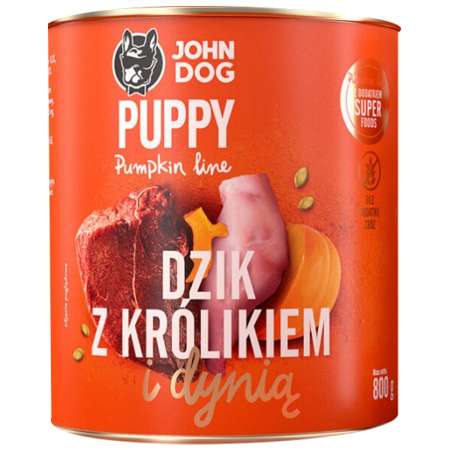 John Dog Pumpkin Line Junior dzik z królikiem i dynią 800 g