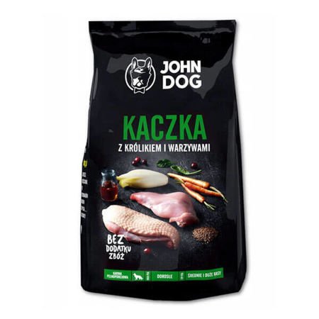 John Dog kaczka z królikiem i warzywami 3 kg, 12 kg