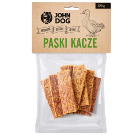 John Dog paski z kaczki dla psa 200 g