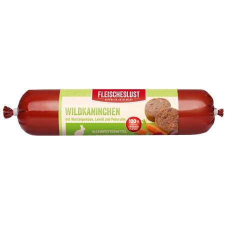 Meatlove Classic Range kiełbasa dla psa dziki królik i wołowina z warzywami korzeniowymi 200 g, 400 g, 800 g