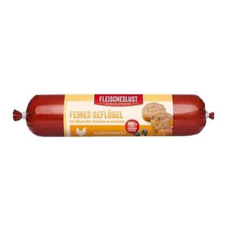 Meatlove Classic Range kiełbasa dla psa kurczak ze słodkimi ziemniakami i rumiankiem 400 g