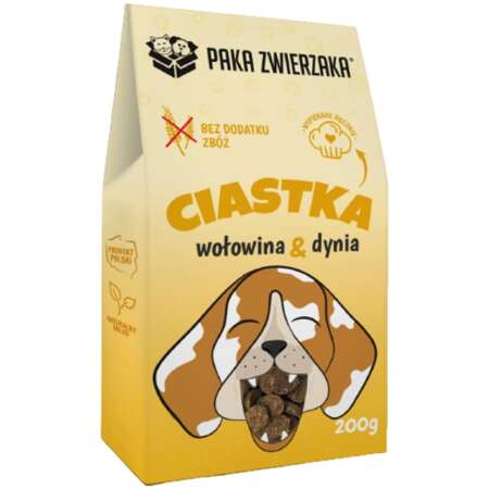 Paka Zwierzaka ciastka dla psa wołowina z dynią 200 g