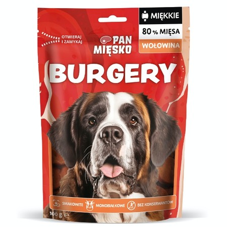 Pan Mięsko burgery z wołowiny dla psa 100 g