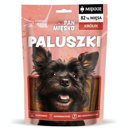 Pan Mięsko paluszki z królika dla psa 100 g